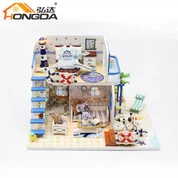 1:24 Ölçekli Minik Ev Yapı Setleri Dollhouse Kiti