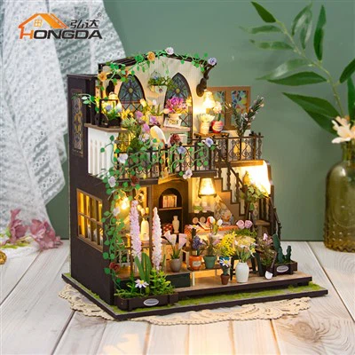 En İyi Ahşap Dollhouse Darcy Çiçek Evi